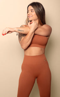 Legging Personnalité Canelada de Cós Alto Caramelo da MK Fitwear – vista adicional 4