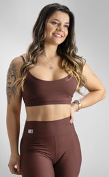 Top Alça Chocolate