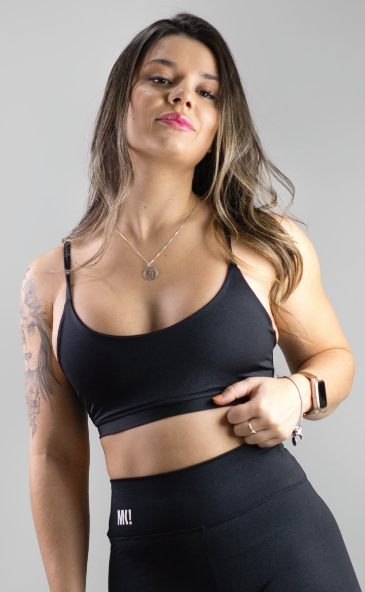 Top de Alças Première Preto da MK Fitwear
