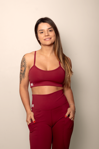 Top Faixa Impulse Cherry - vista frontal