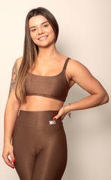 Top Movimento Allure Castanho