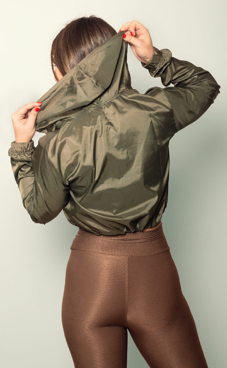 Jaqueta Bomber Corta Vento Oliva