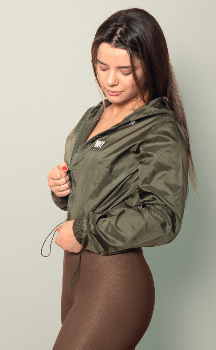 Jaqueta Bomber Corta Vento Oliva