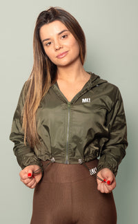 Jaqueta Bomber Corta Vento Oliva