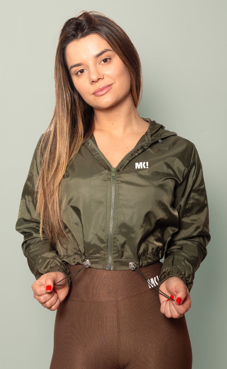 Jaqueta Bomber Corta Vento Oliva