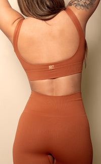 Top Alça Personnalité Canelado Caramelo