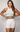 Modelo usando Top Personnalité Nadador com Listra Off-White e Azul da MK Fitwear